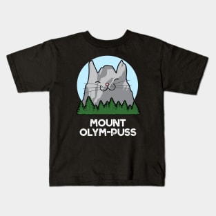 Mount Olym-puss Funny Kitty Cat Mountain Pun Kids T-Shirt